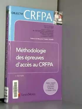 Couverture du produit · Méthodologie des épreuves d'accès au CRFPA