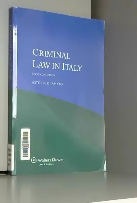 Couverture du produit · Criminal Law in Italy