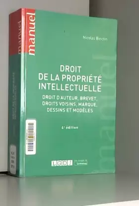 Couverture du produit · Droit de la propriété intellectuelle, 4ème Ed.