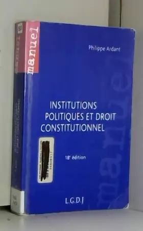 Couverture du produit · Institutions politiques et droit constitutionnel