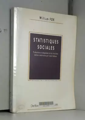 Couverture du produit · Statistiques sociales, 3e édition