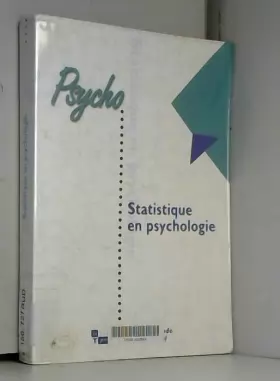 Couverture du produit · Statistique en psychologie