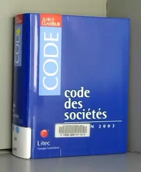 Couverture du produit · Code des sociétés, édition 2003 (ancienne édition)