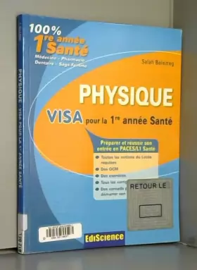Couverture du produit · Physique Visa pour la 1re année Santé - 2e édition: Préparer et réussir son entrée en 1re année Santé