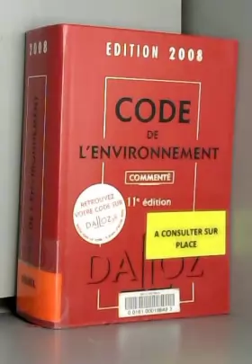Couverture du produit · Code de l'environnement 2008