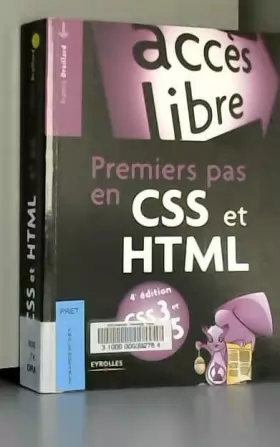 Couverture du produit · Premiers pas en CSS et HTML CSS 3 et HTML 5