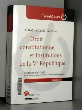 Couverture du produit · Droit constitutionnel et institutions de la Ve république, 2ème Ed.