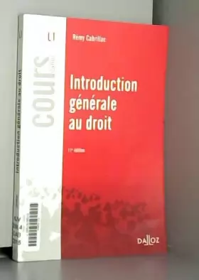 Couverture du produit · Introduction générale au droit - 11e éd.
