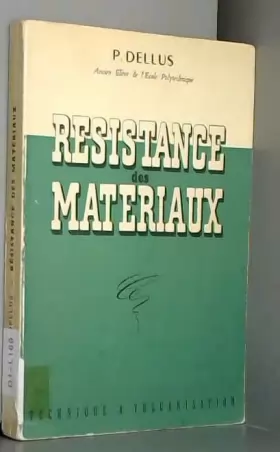 Couverture du produit · Resistance des materiaux