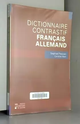 Couverture du produit · Dictionnaire contrastif Français-Allemand