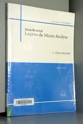 Couverture du produit · Leçons de micro-analyse: 2 volumes