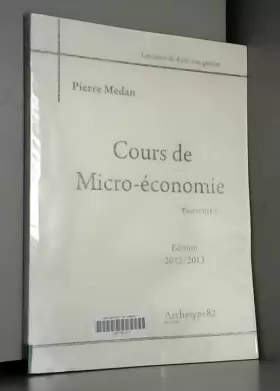 Couverture du produit · Cours de micro-économie : 3 volumes