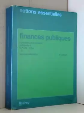 Couverture du produit · Finances publiques (Notions essentielles)