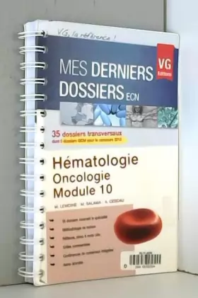 Couverture du produit · Hématologie Oncologie Module 10