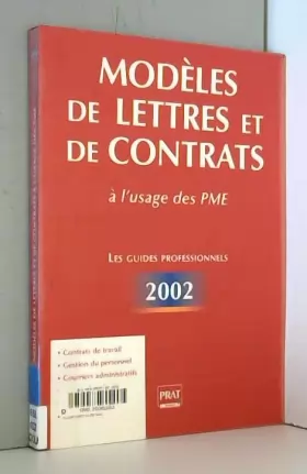 Couverture du produit · Modèles de lettres et de contrats à l'usage des PME, édition 2002