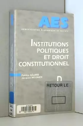 Couverture du produit · Institutions politiques et droit constitutionnel. 4ème édition