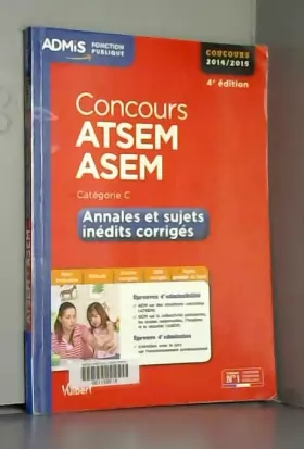 Couverture du produit · Concours ATSEM et ASEM - Annales corrigées cat C