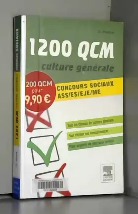 Couverture du produit · 1200 QCM de culture générale concours sociaux