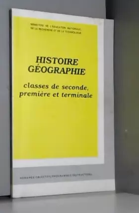 Couverture du produit · Histoire, Géographie, Instruction Civique. Classe de 2nde, 1ère et Terminale.