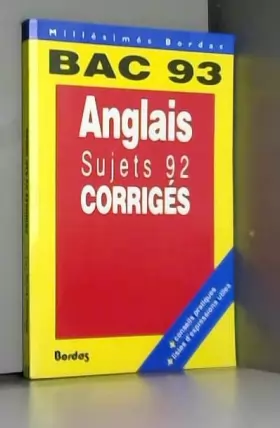 Couverture du produit · C5 COR.BAC 93 ANGL.AB (Ancienne Edition)