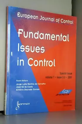 Couverture du produit · Fundamental Issues of Control: European Journal of Control, 2001