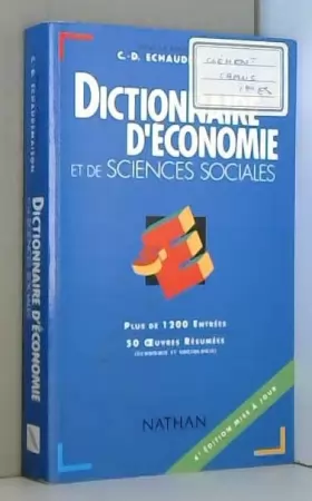 Couverture du produit · DICTIONNAIRE D'ECONOMIE ET DE SCIENCES SOCIALES. 4ème édition