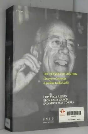 Couverture du produit · Del pensar y su memoria (ensayos en homenaje al profesor Emilio Lledó)