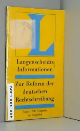 Couverture du produit · Zur Reform Der Deutschen Rechtschreibung