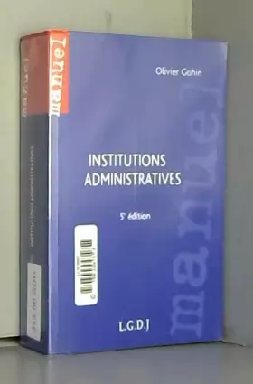 Couverture du produit · Institutions administratives