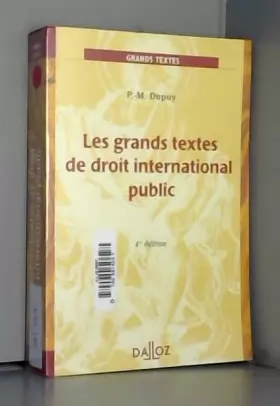 Couverture du produit · Grands textes de droit international public