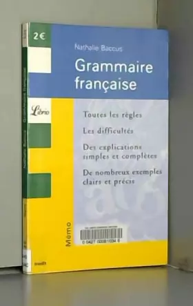 Couverture du produit · Grammaire française