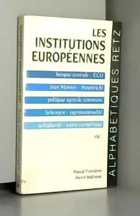 Couverture du produit · Institutions europeennes                                                                      021497