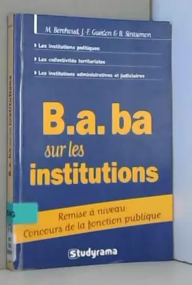 Couverture du produit · B.a. ba sur les institutions
