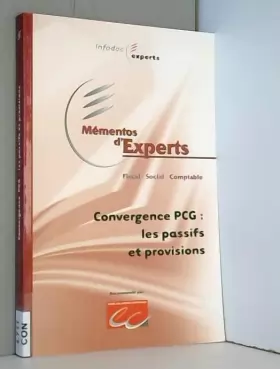 Couverture du produit · Convergence PCG : les passifs et provisions