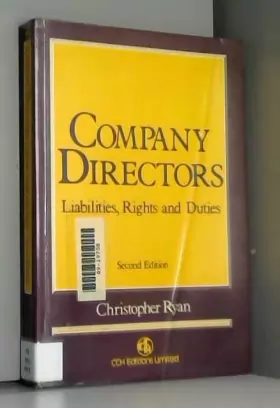 Couverture du produit · Company Directors: Liabilities, Rights and Duties