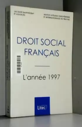 Couverture du produit · Droit social français, année 1997 (ancienne édition)