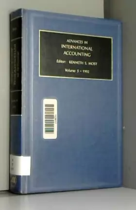 Couverture du produit · Advances in International Accounting, 1992/a Research Annual