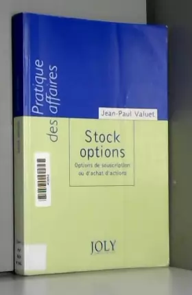 Couverture du produit · Stock options : Options de souscription ou d'achat d'actions