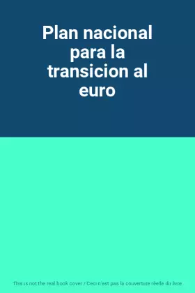 Couverture du produit · Plan nacional para la transicion al euro