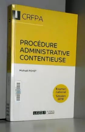 Couverture du produit · Procédure administrative contentieuse