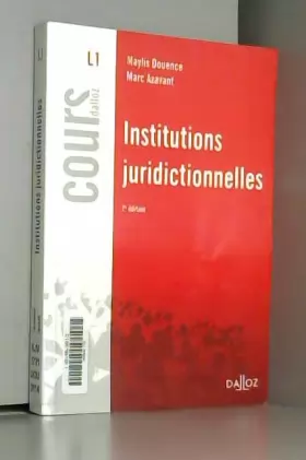 Couverture du produit · Institutions juridictionnelles - 2e éd.