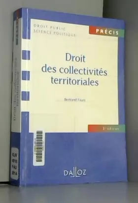 Couverture du produit · Droit des collectivités territoriales - 3e éd.