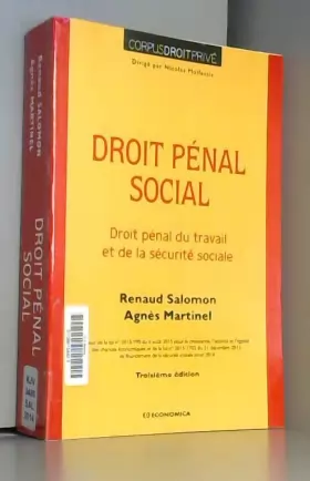 Couverture du produit · Droit Penal Social, 3e ed.