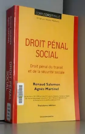 Couverture du produit · Droit Penal Social, 3e ed.