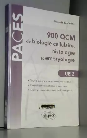 Couverture du produit · 900 Qcm de Biologie Cellulaire Histologie & Embryologie UE2