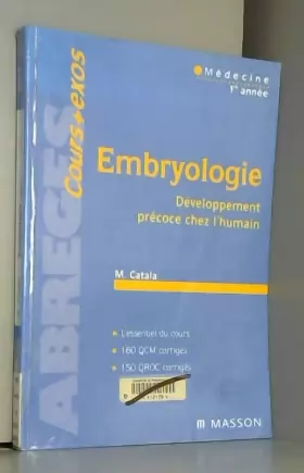 Couverture du produit · Embryologie : Développement précoce chez l'humain