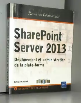 Couverture du produit · SharePoint Server 2013 - Déploiement et administration de la plate-forme