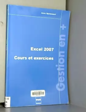 Couverture du produit · Excel 2007 : Cours et exercices