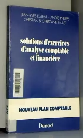 Couverture du produit · Solutions d'exercices du cours d'analyse comptable et financiere : enseignement supérieur  BTS