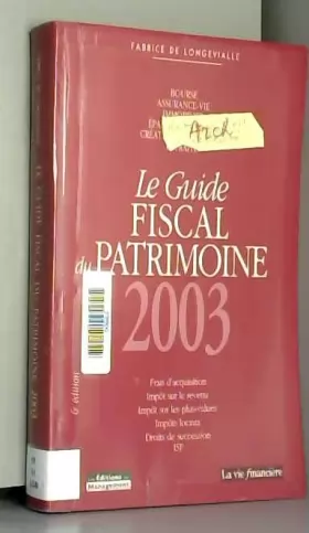 Couverture du produit · Guide fiscal du patrimoine 2003